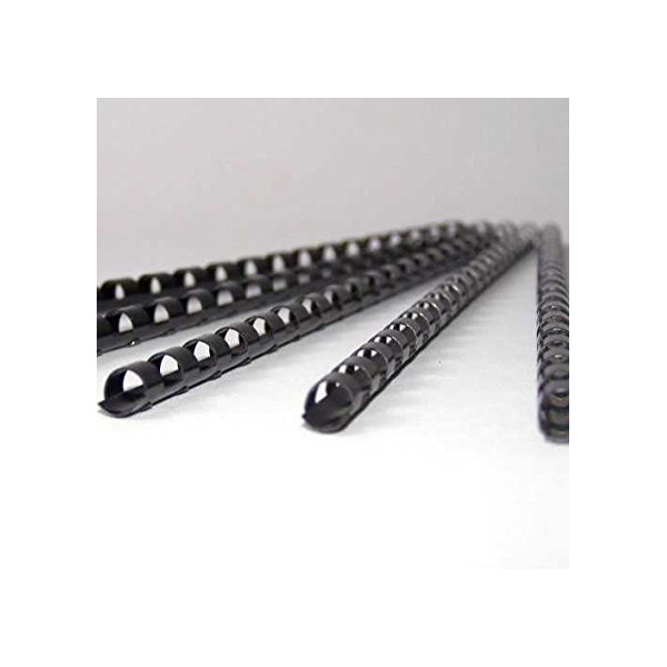 Rexel Comb Binding Ring A4 8mm - Black (pkt/100pc)